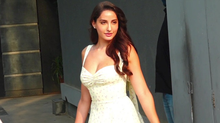 Nora Fatehi and Lara Dutta spotted at Pooja Films Juhu Nora Fatehi and Lara Dutta spotted at Pooja Films Juhu