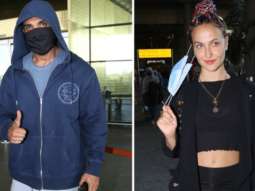 Spotted – John Abraham and Elli AvrRam at Airport