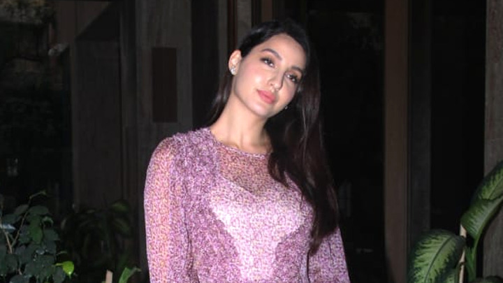 Nora Fatehi spotted at Ramesh Taurani’s house Bandra Nora Fatehi spotted at Ramesh Taurani's house Bandra