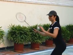 Katrina Kaif and Siddhant Chaturvedi indulge in a game of Badminton on the sets of PhoneBhoot Katrina Kaif and Siddhant Chaturvedi indulge in a game of Badminton the sets of PhoneBhoot