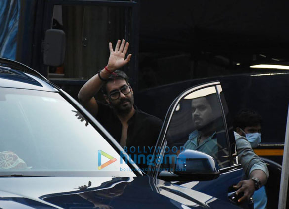 Photos: Ajay Devgn and MS Dhoni snapped at Film City in Goregaon