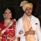 PICS: Dia Mirza and Vaibhav Rekhi pose for the paparazzi after their marriage ceremony