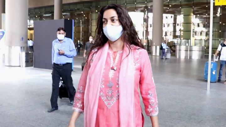 Juhi Chawla spotted at Airport