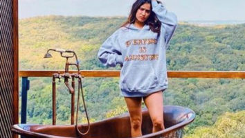 Janhvi Kapoor looks annoyed as she poses in a rusty looking bathtub