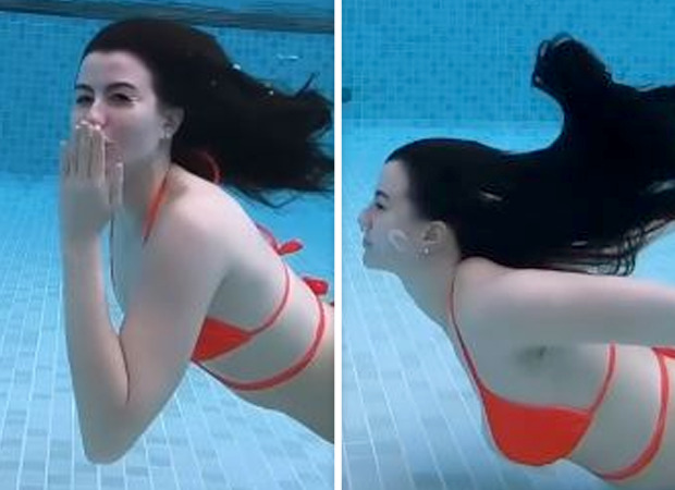 जियोर्जिया एंड्रियानी ने लाल बिकनी में खुद को पानी के नीचे तैरते हुए एक वीडियो साझा किया