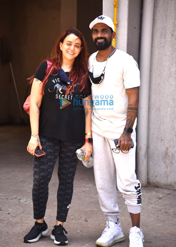 Photos: Remo Dsouza snapped with his wife Lizelle Dsouza at his office in Andheri Photos: Remo D'Souza snapped with his wife Lizelle D'Souza at his office in Andheri
