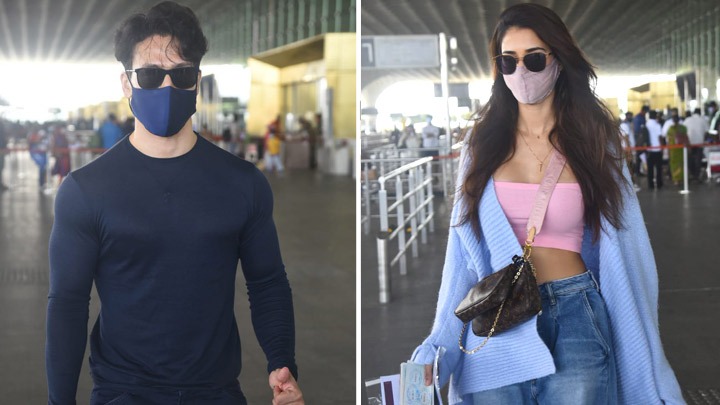 Tiger Shroff and Disha Patani spotted at Airport