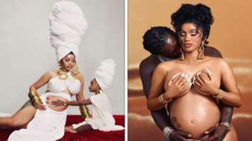 Cardi B goes topless in pregnancy shoot with husband Offset; shares another stunning portrait with daughter Kulture