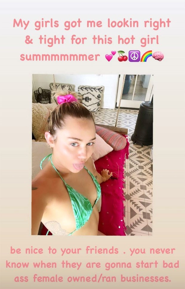 Miley Cyrus is all about 'hot girl summer' in sexy green skimpy bikini