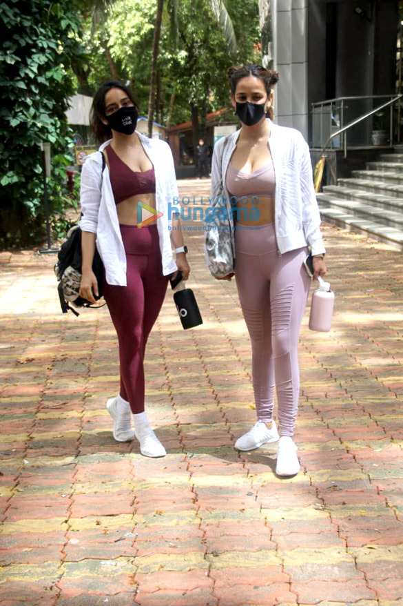 Photos: Neha Sharma and Aisha Sharma spotted outside the gym
