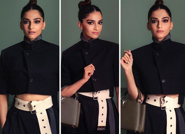 Sonam Kapoor wows in black Louis Vuitton crop top-cargo pants, ₹3 lakh  handbag