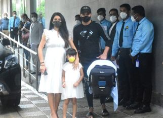 Geeta Basra, Hinaya, and Harbhajan Singh leave for home along with their newborn son
