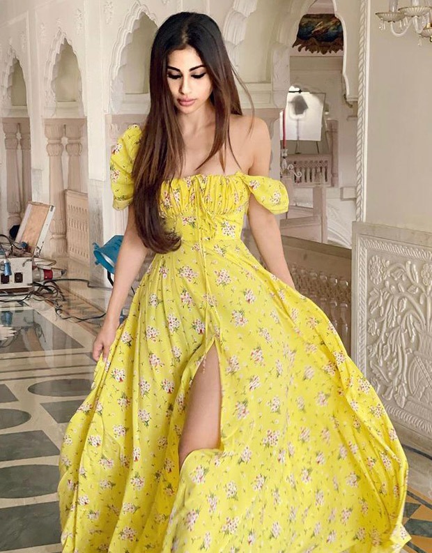 Mouni Roy stuns in floral printed thigh-high slit dress worth Rs ...