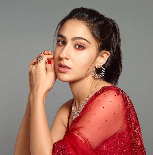 Sara Ali Khan makes a fiery appearance in a sequin red lehenga for a jewellery brand shoot