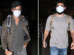 Spotted – Hrithik Roshan, Aditya Roy Kapur and Sanjana Sanghi at Airport
