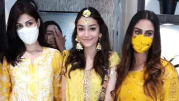 Rhea Chakraborty and Krystle D’Souza look stunning at Rumi Jaffery’s daughter Alfia’s Mehendi ceremony