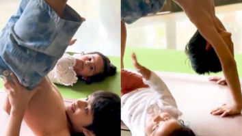 Shilpa Shetty’s son Viaan Raj Kundra teaches yoga to his little sister Samisha, watch video