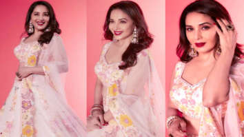 Madhuri Dixit makes a desi splash in a gorgeous lehenga with floral accents as she looks like an absolute dream