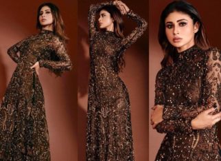 Mouni Roy looks gorgeous in bodycon embellished gown for promotions of her song