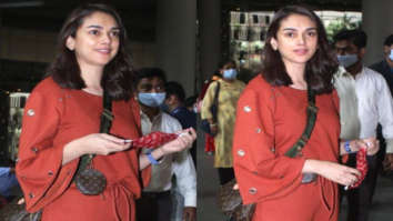 Aditi Rao Hydari spotted at the airport in an outfit worth Rs. 12,700 along with Louis Vuitton bag worth Rs. 1.1 lakh and Gucci shoes worth Rs. 85,000