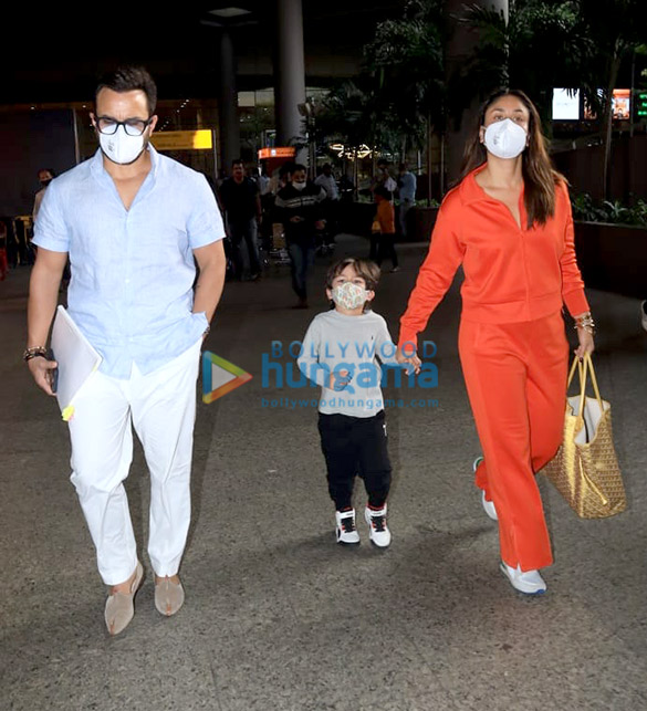 Photos: Saif Ali Khan, Kareena Kapoor Khan, Taimur Ali Khan and Jehangir Ali Khan snapped at the airport