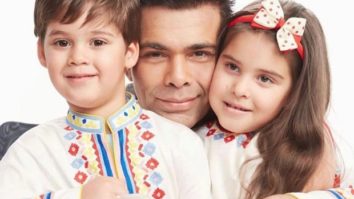 Karan Johar twins with his kids as they wear matching outfits for their family portrait on Diwali