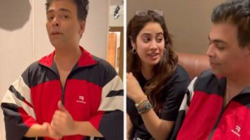 Farah Khan pokes fun at Karan Johar for ‘wearing a parachute’; Janhvi Kapoor refuses to comment on his look, watch video