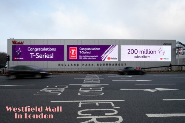 Google puts up billboards in New York, London and Los Angeles to celebrate T-Series' phenomenal rise to the top
