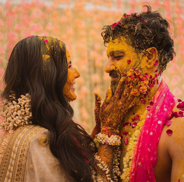 Katrina Kaif-Vicky Kaushal Wedding: The newlyweds share haldi ceremony