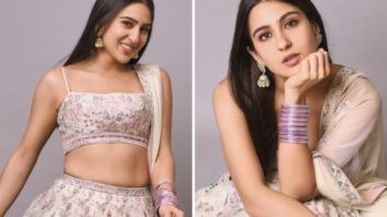 Sara Ali Khan is endlessly enchanting in white and lilac infused organza silk Anita Dongre lehenga worth Rs. 1.99 lakh for Atrangi Re promotions 