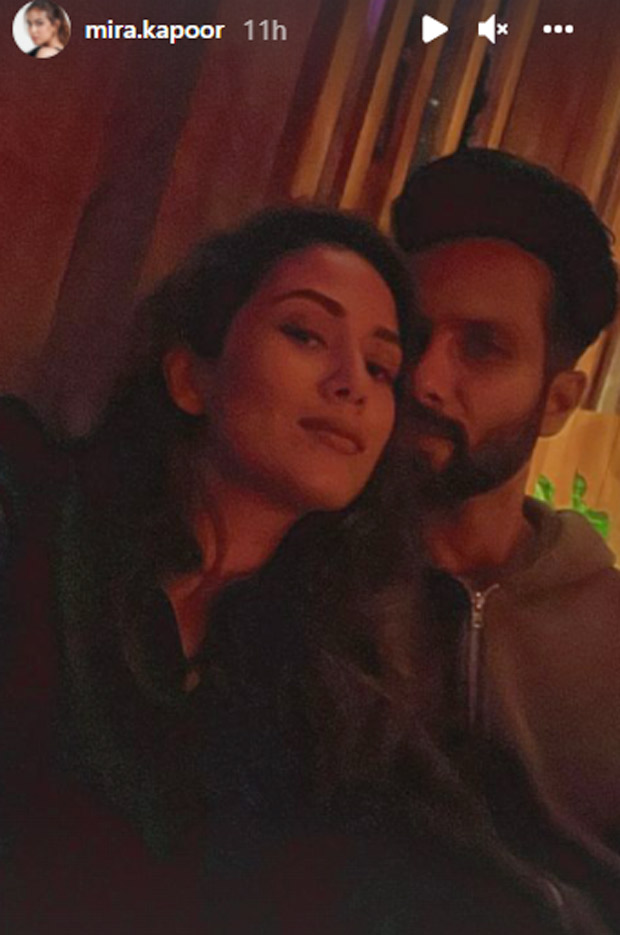 Shahid Kapoor and his wife Mira Rajput are enjoying a date night.  The Jersey actor writes, 