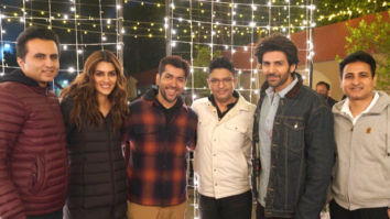 Kartik Aaryan and Kriti Sanon starrer Shehzada’s team huddles up to commence the night schedule of the film.