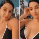 Nora Fatehi sizzles in black & white bikini as she holidays in Dubai after testing negative for COVID-19