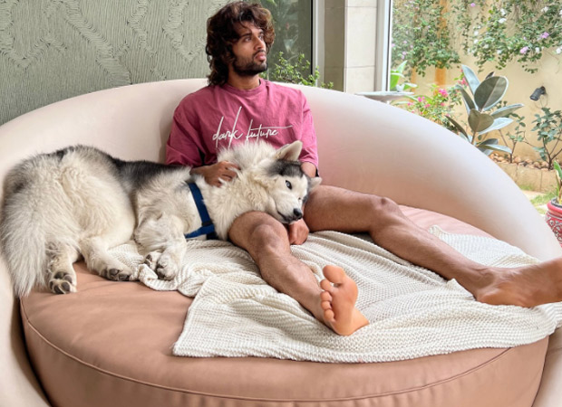 Vijay Deverakonda chills at home with Storm as shoots get cancelled
