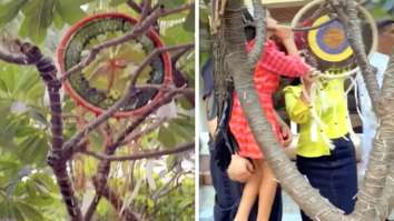 Akshay Kumar and Twinkle Khanna spend quality time with their children Aarav, Nitara as they hang dreamcatcher in their lawn: ‘Humming a happy song’