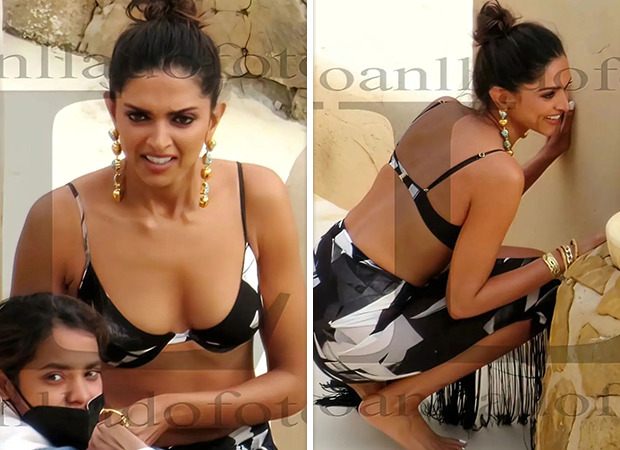 Deepika Padukone sizzles black bikini top and printed wrap around as she shoots Pathaan in Spain in glamorous avatar, see leaked photos : Bollywood News - Vimarsana News