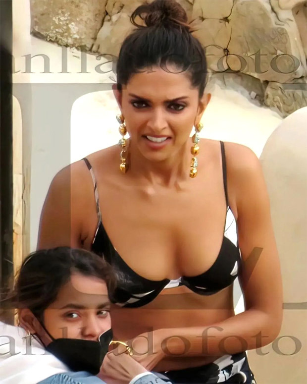 Deepika Padukone sizzles black bikini top and printed wrap around as she shoots Pathaan in Spain in glamorous avatar, see leaked photos
