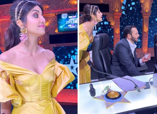 India's Got Talent: Shilpa Shetty breaks a bottle in Rohit Shetty's hands and asks for a role in his film