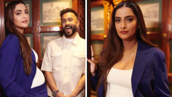 Pregnant Sonam Kapoor makes first appearance post announcement with Anand Ahuja; aces maternity fashion in purple pantsuit worth Rs. 75,000 and custom-made necklace