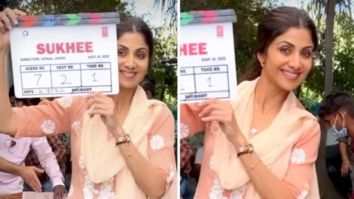 Shilpa Shetty super stoked as she holds the clapperboard for her next Sukhee