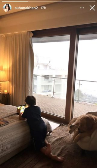 Suhana Khan shares a photo of her brother Abram and their pet dog chilling in her room, see adorable moment