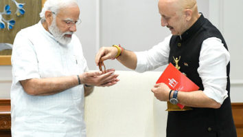 Anupam Kher meets Prime Minister Narendra Modi; gifts rudraksh mala sent by his mother