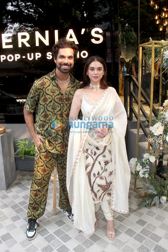 Photos: Aditi Rao Hydari snapped at the unveiling of Punit Balana’s spring collection at a store in Bandra