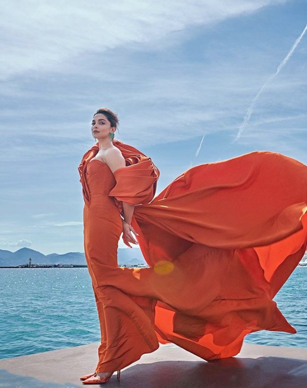Cannes 2022: Deepika Padukone is a realm of daydream in a dramatic orange frill gown at L'innocent premiere