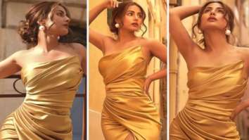 Cannes 2022: Hina Khan glistens in gold in strapless bodycon golden gown worth Rs. 1.6 Lakh at the French Riveria