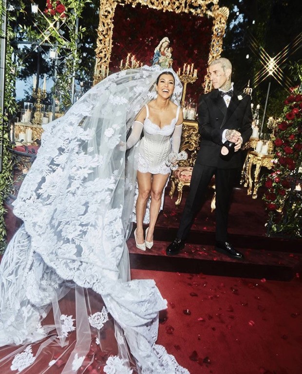 Kourtney Kardashian and Travis Barker get married in lavish ceremony in