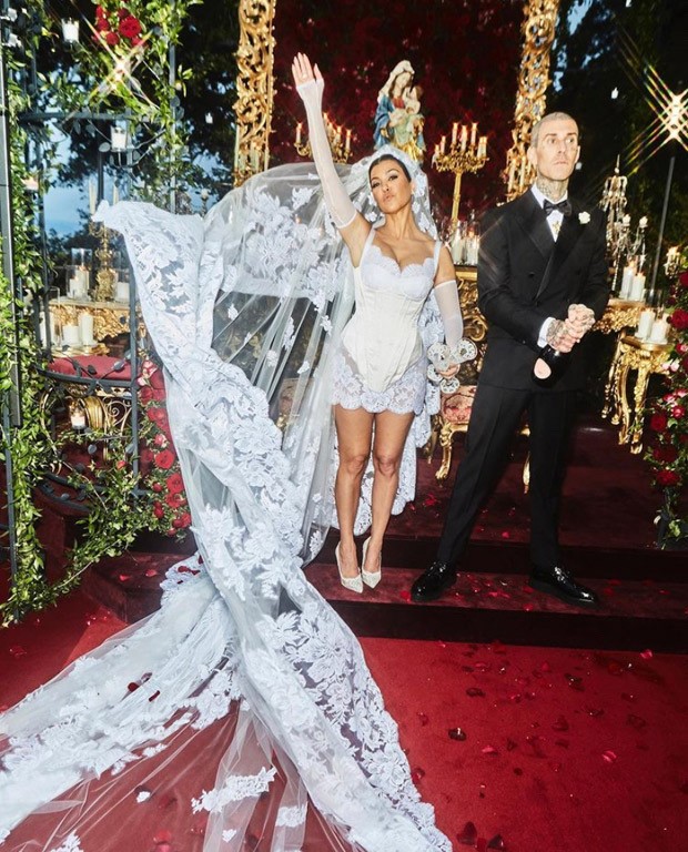 Kourtney Kardashian and Travis Barker get married in lavish ceremony in