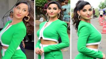 Nora Fatehi is setting new fashion trends in a green co-ord set worth Rs.78,000 for Dance Deewane Juniors