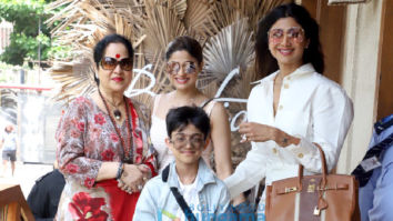 Photos: Shilpa Shetty, Shamita Shetty snapped with their mother at Bastian in Worli