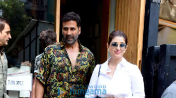 Photos: Akshay Kumar and Twinkle Khanna spotted outside a restaurant in Bandra